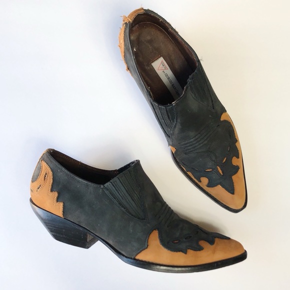 Guess Shoes - Vintage Guess Georges Marciano Suede Cowboy Boots